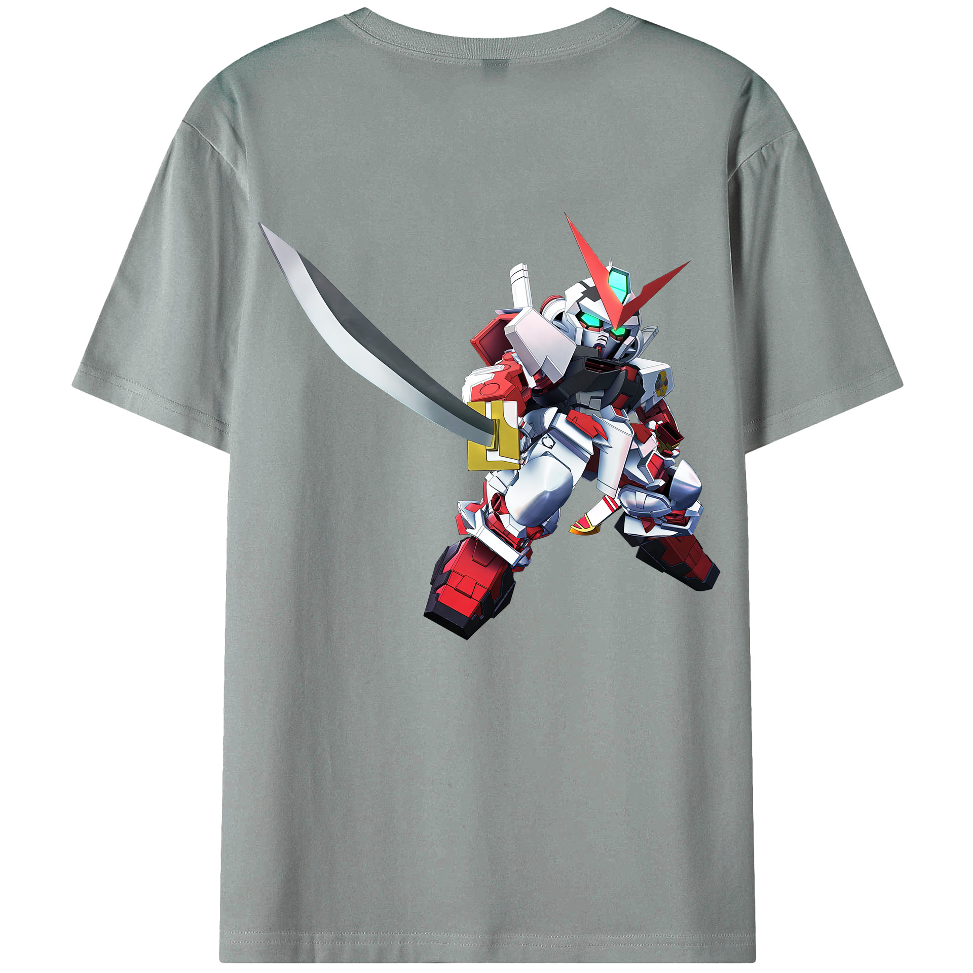 （画像用） 機動戦士ガンダム Mobile Suit Gundam 綿100％ メンズ半袖Tシャツ（バックプリント） 通気性